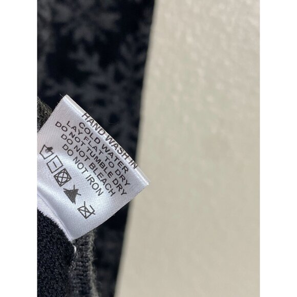 NEW Neve Designs Maya Full Zip Sweater Women Small Gray Wool Blend Snowflake - Picture 9 of 16